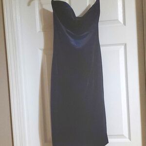 Karah navy strapless midi dress size L